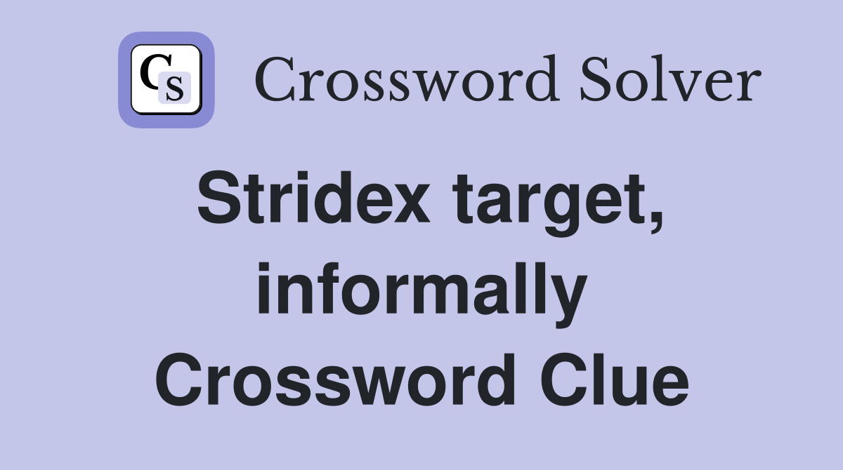 Stridex target, informally Crossword Clue