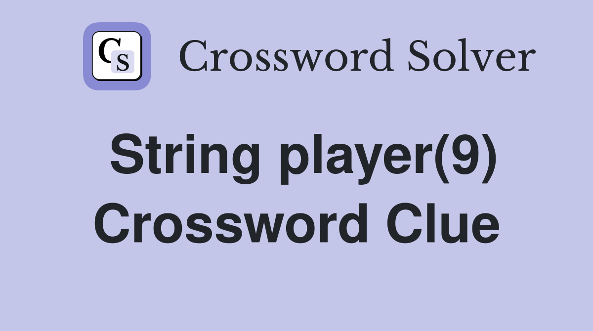 String player(9) Crossword Clue