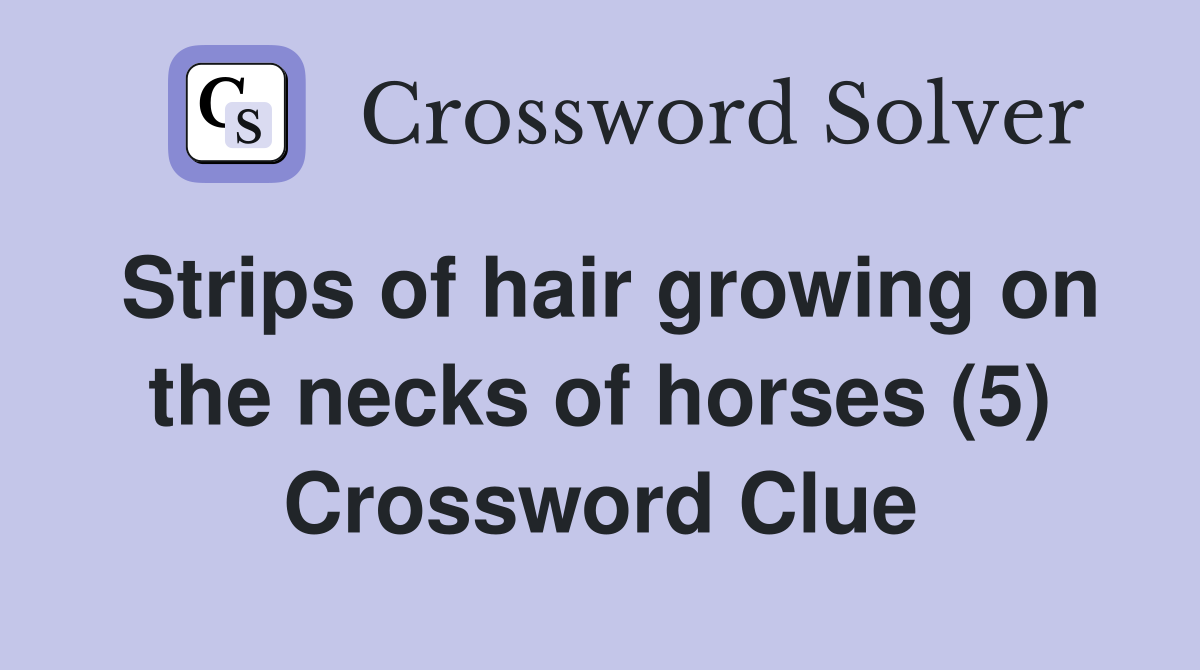 Strips of hair growing on the necks of horses (5) Crossword Clue