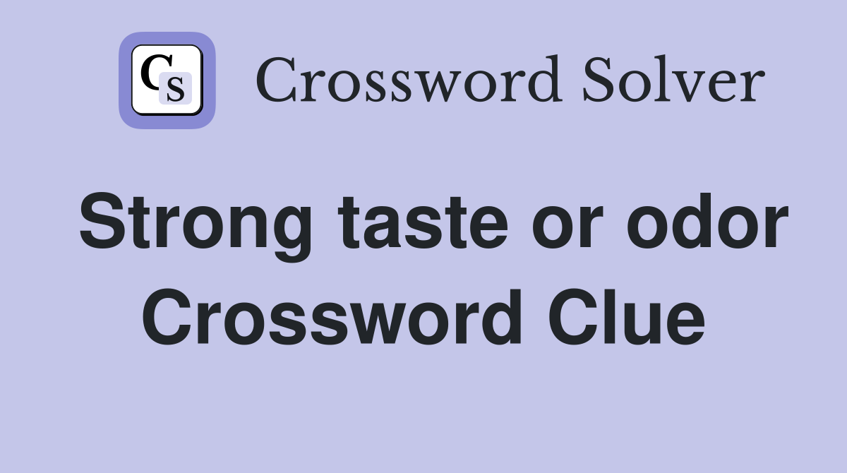 Strong taste or odor Crossword Clue