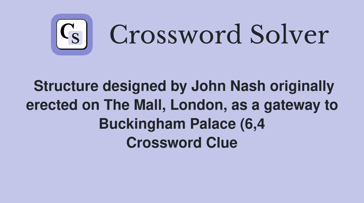 Structure designed by John Nash originally erected on The Mall London Structure designed by John Nash originally erected on The Mall London