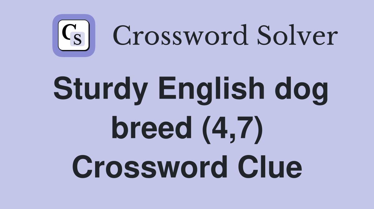 Sturdy English dog breed (4,7) Crossword Clue