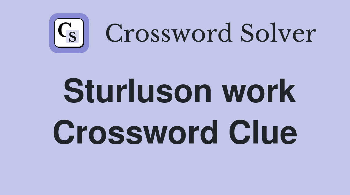 Sturluson work Crossword Clue