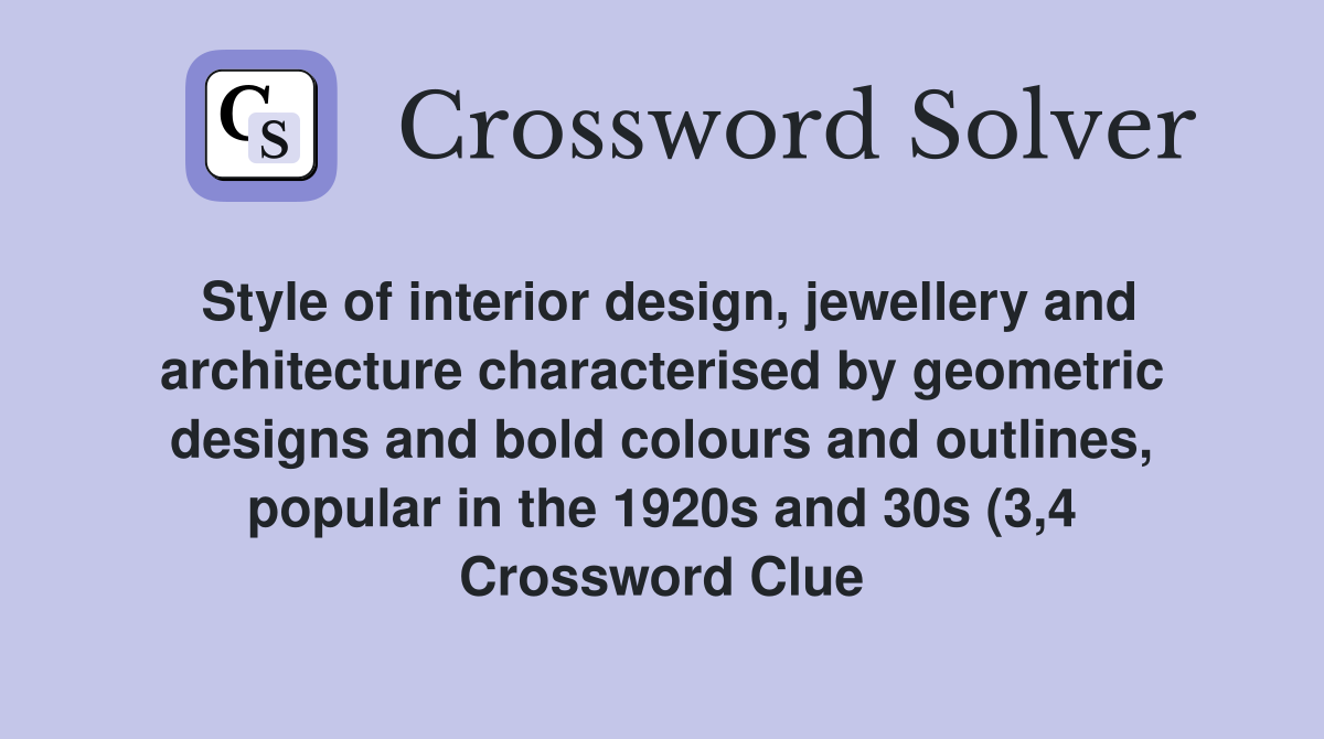 Style of interior design jewellery and architecture characterised by Style of interior design jewellery and architecture characterised by