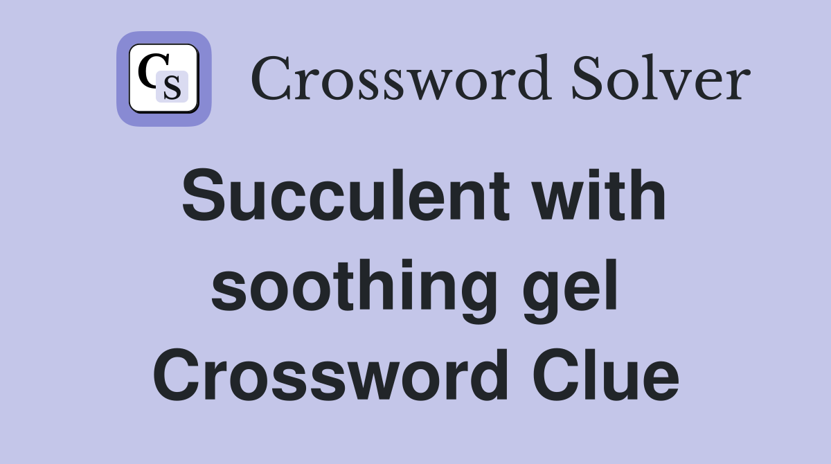 Succulent with soothing gel Crossword Clue