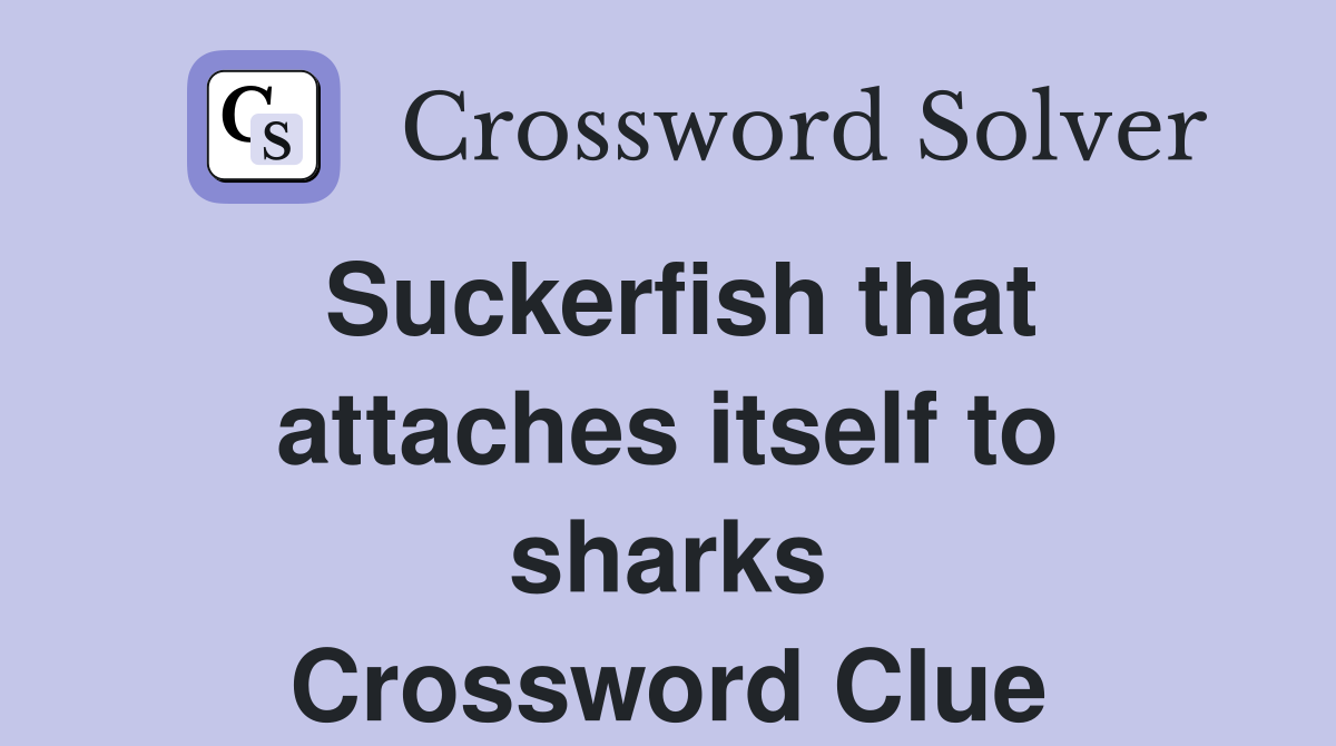 Suckerfish that attaches itself to sharks Crossword Clue