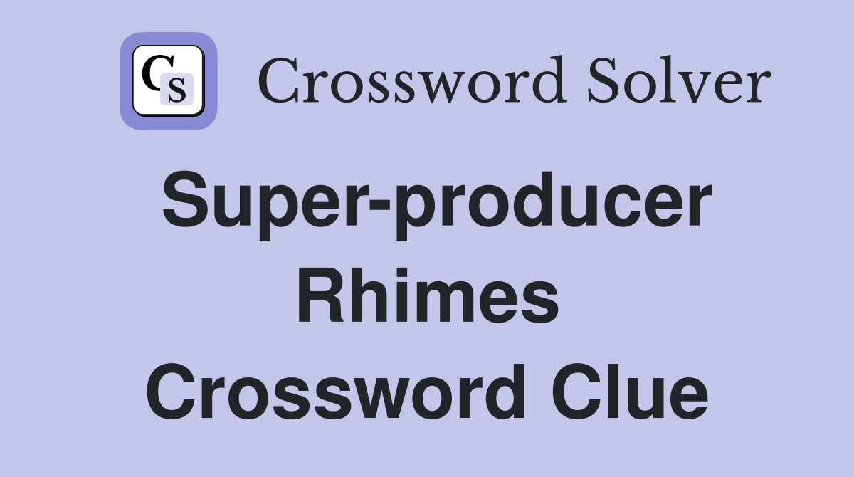 Super-producer Rhimes Crossword Clue