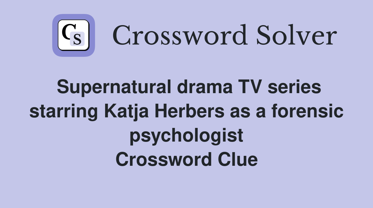 Supernatural drama TV series starring Katja Herbers as a forensic