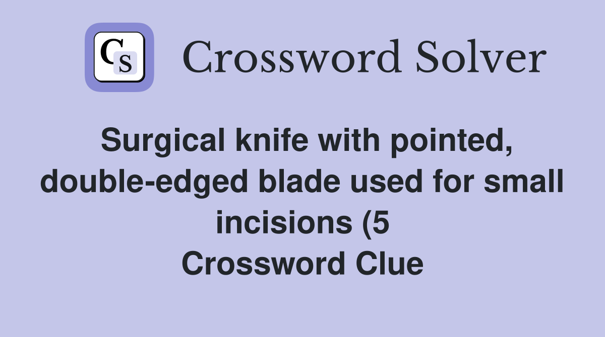 Surgical knife with pointed double edged blade used for small Surgical knife with pointed double edged blade used for small