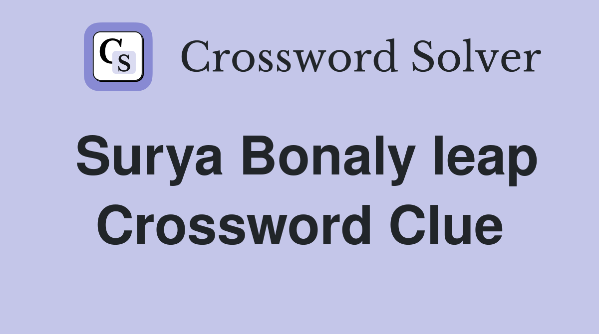 Surya Bonaly leap Crossword Clue