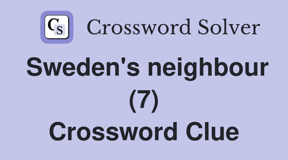 Sweden's neighbour (7) Crossword Clue
