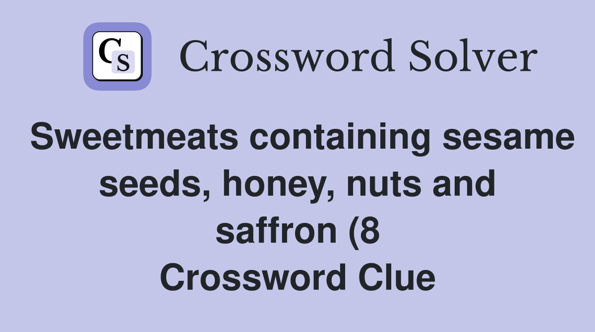 Sweetmeats containing sesame seeds honey nuts and saffron (8 Sweetmeats containing sesame seeds honey nuts and saffron (8