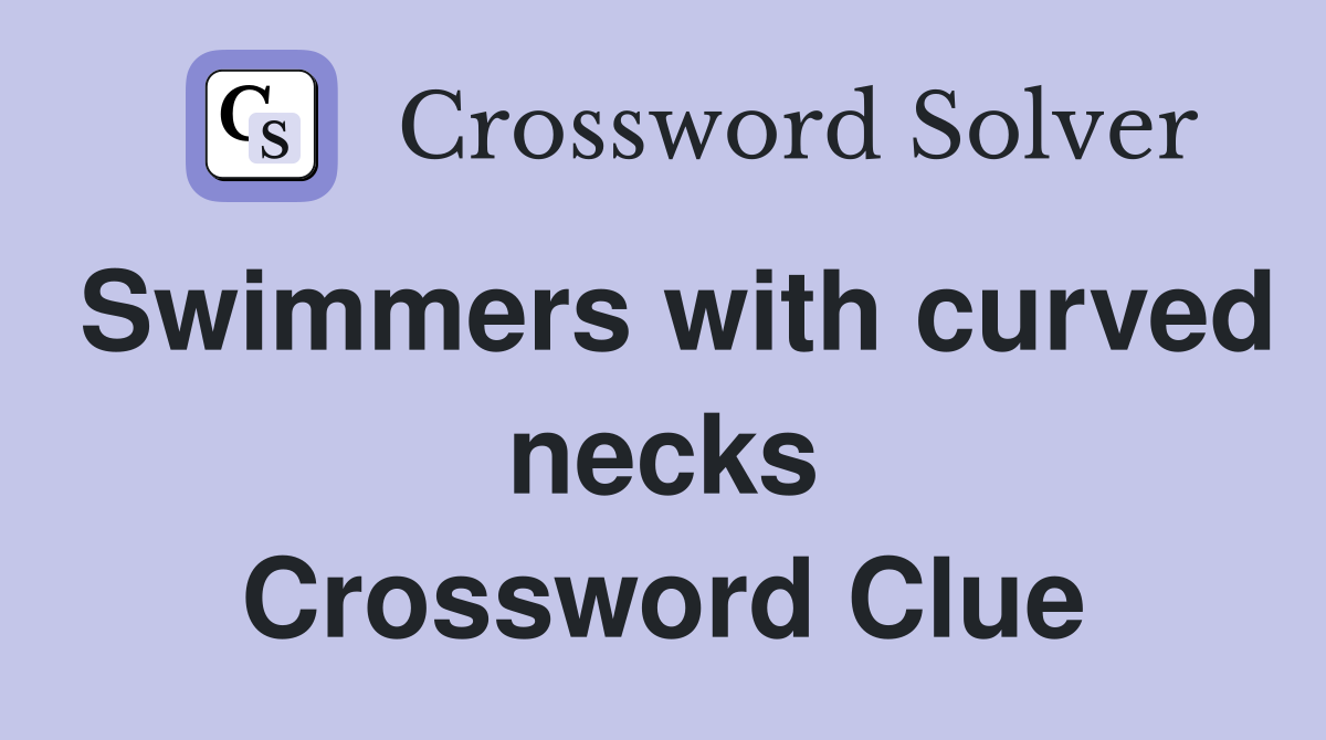 Swimmers with curved necks Crossword Clue