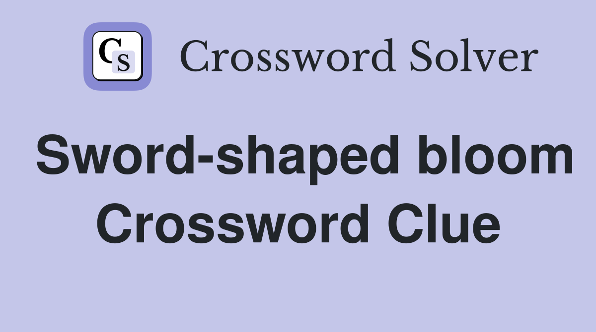 Sword-shaped bloom Crossword Clue