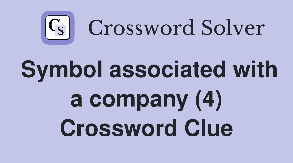 Symbol associated with a company (4) Crossword Clue