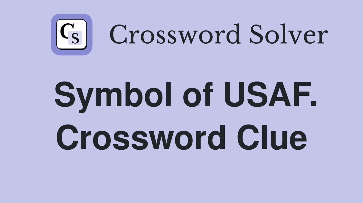 Symbol of USAF. Crossword Clue