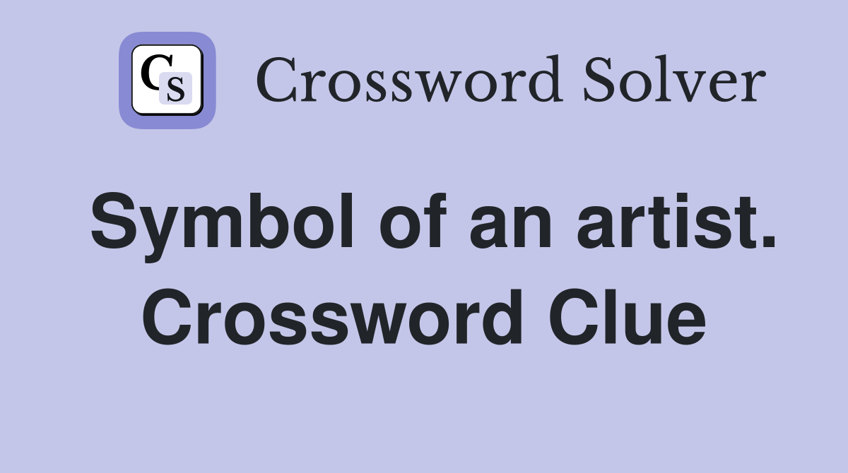 Symbol of an artist. Crossword Clue