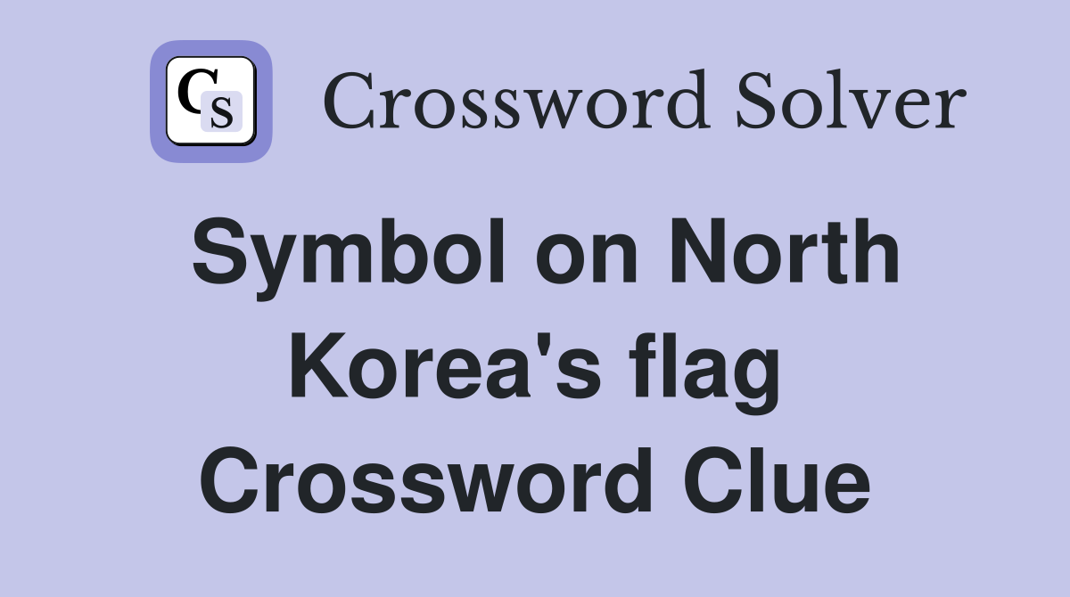 Symbol on North Korea's flag Crossword Clue