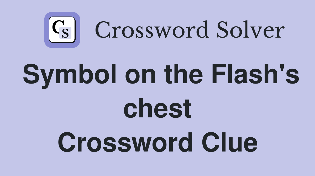 Symbol on the Flash's chest Crossword Clue