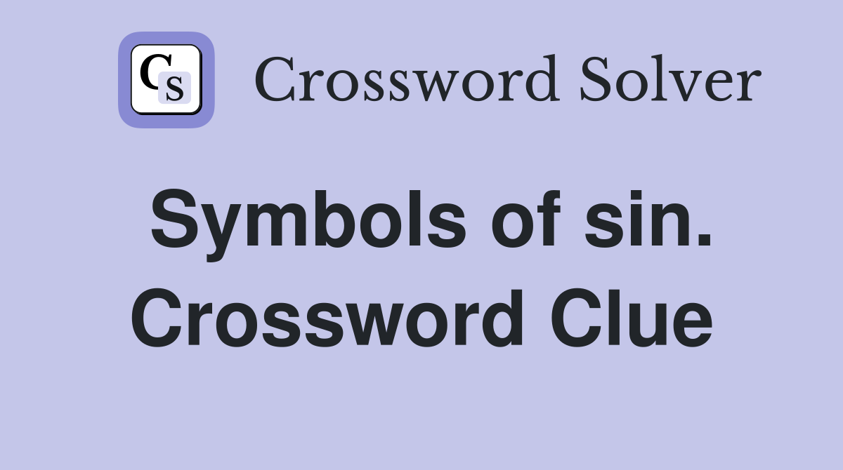 Symbols of sin. Crossword Clue