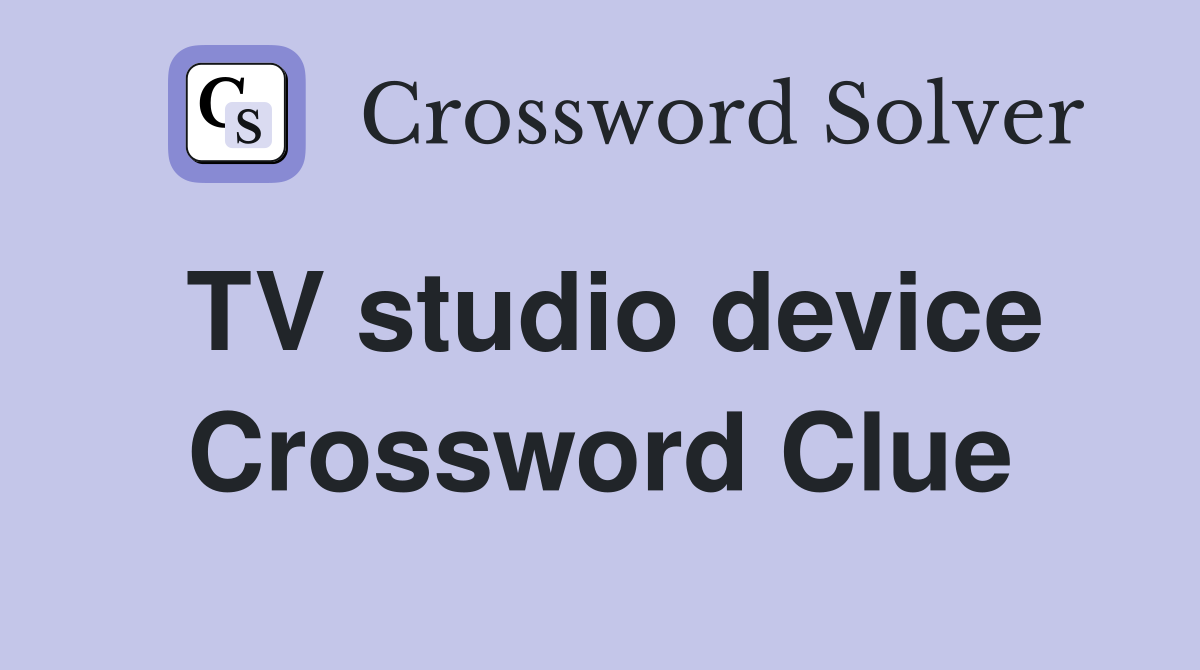 TV studio device Crossword Clue