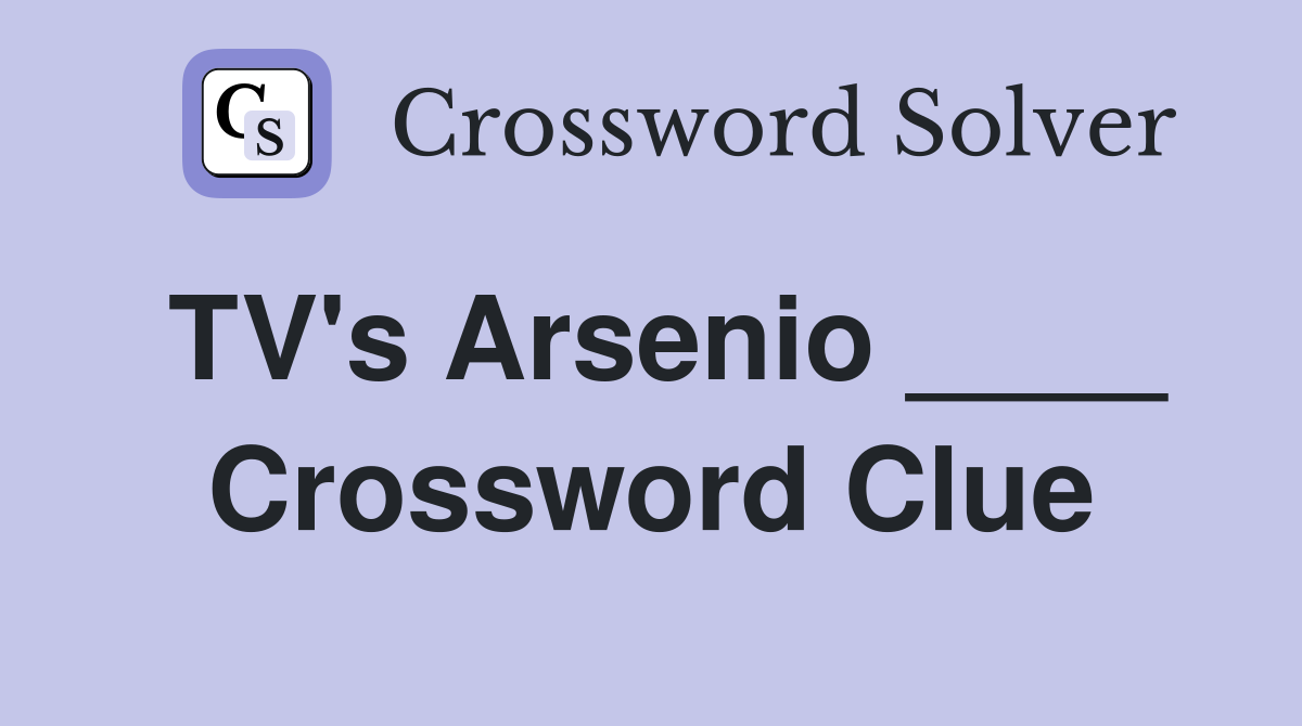 TV's Arsenio ____ Crossword Clue