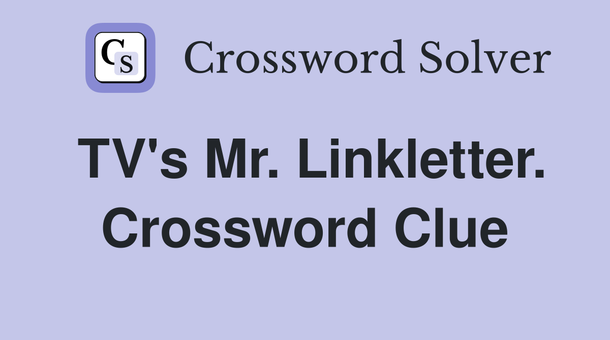 TV's Mr. Linkletter. Crossword Clue