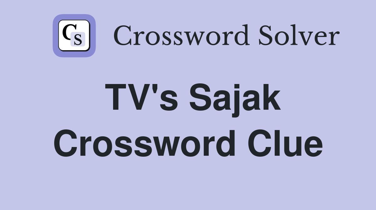TV's Sajak Crossword Clue