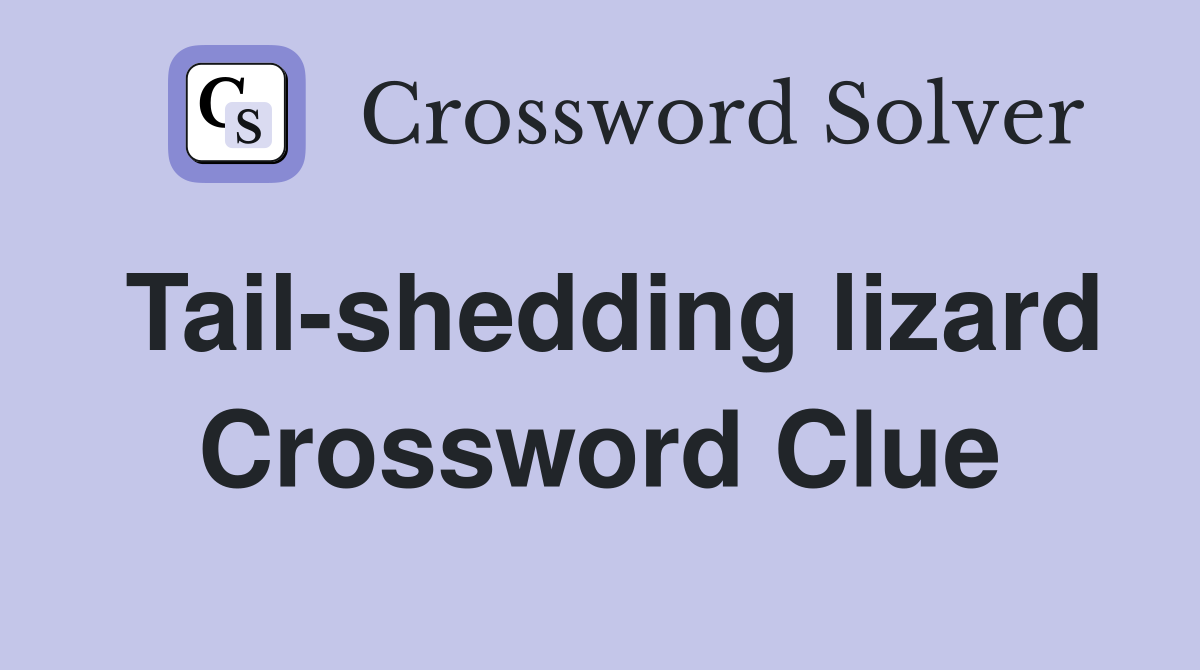 Tail-shedding lizard Crossword Clue