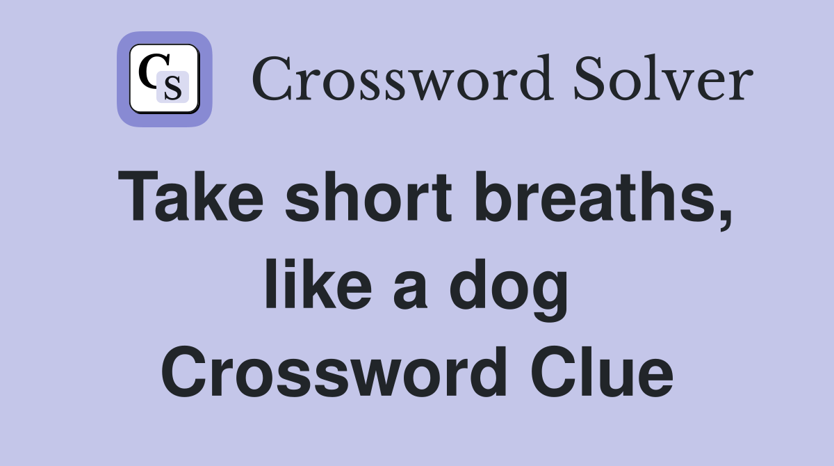 Take short breaths, like a dog Crossword Clue