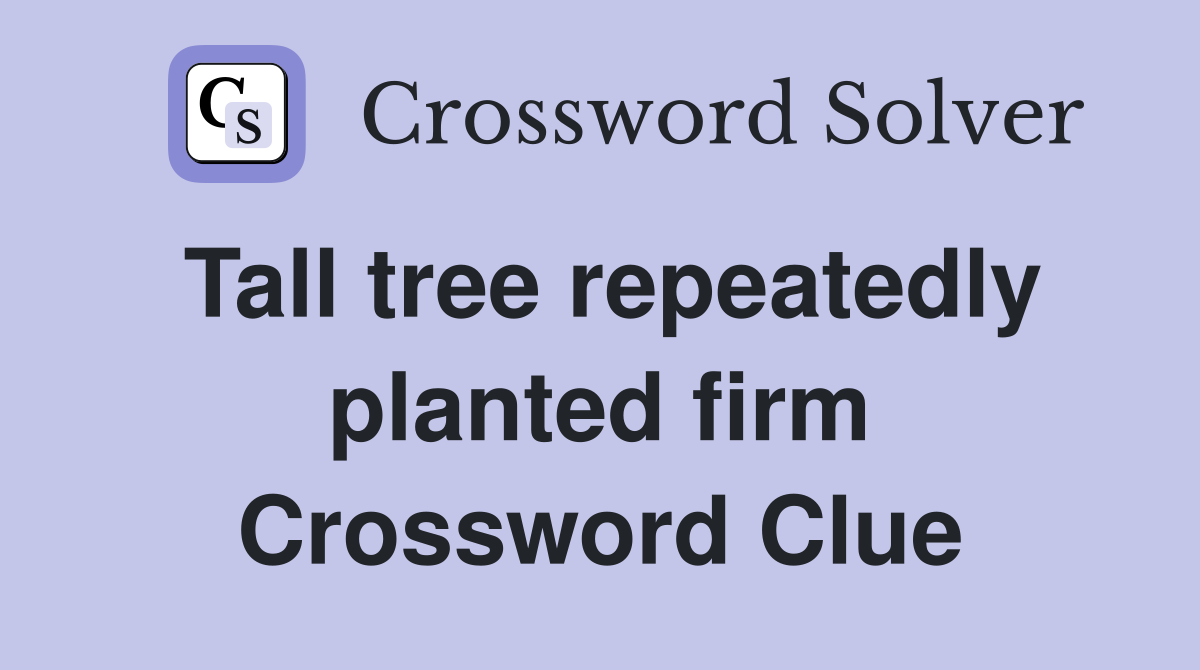Tall tree repeatedly planted firm Crossword Clue