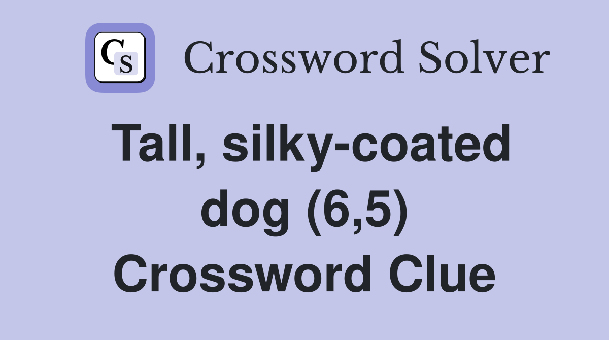 Tall, silky-coated dog (6,5) Crossword Clue