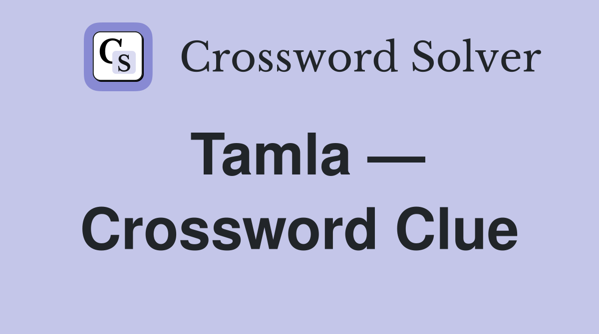 Tamla — Crossword Clue