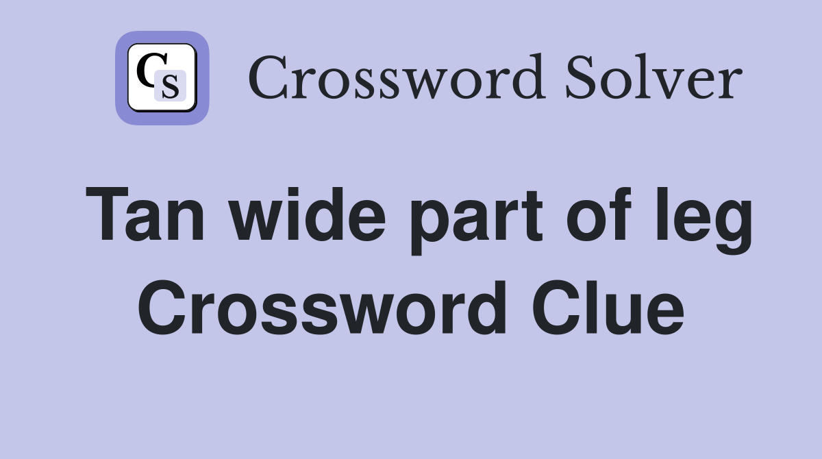 Tan wide part of leg Crossword Clue