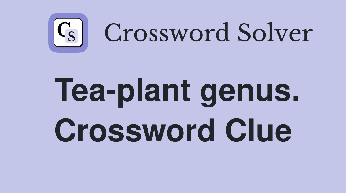 Tea-plant genus. Crossword Clue