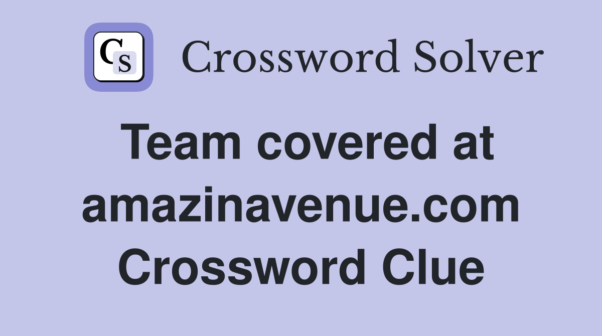 Team covered at amazinavenue.com Crossword Clue