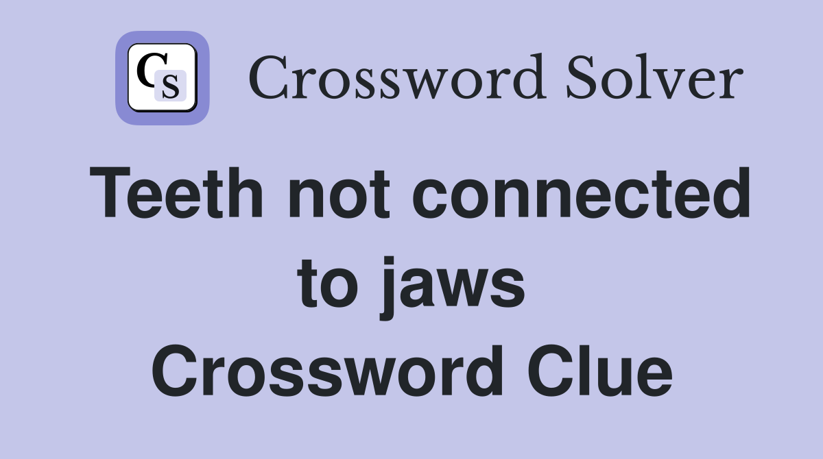 Teeth not connected to jaws Crossword Clue