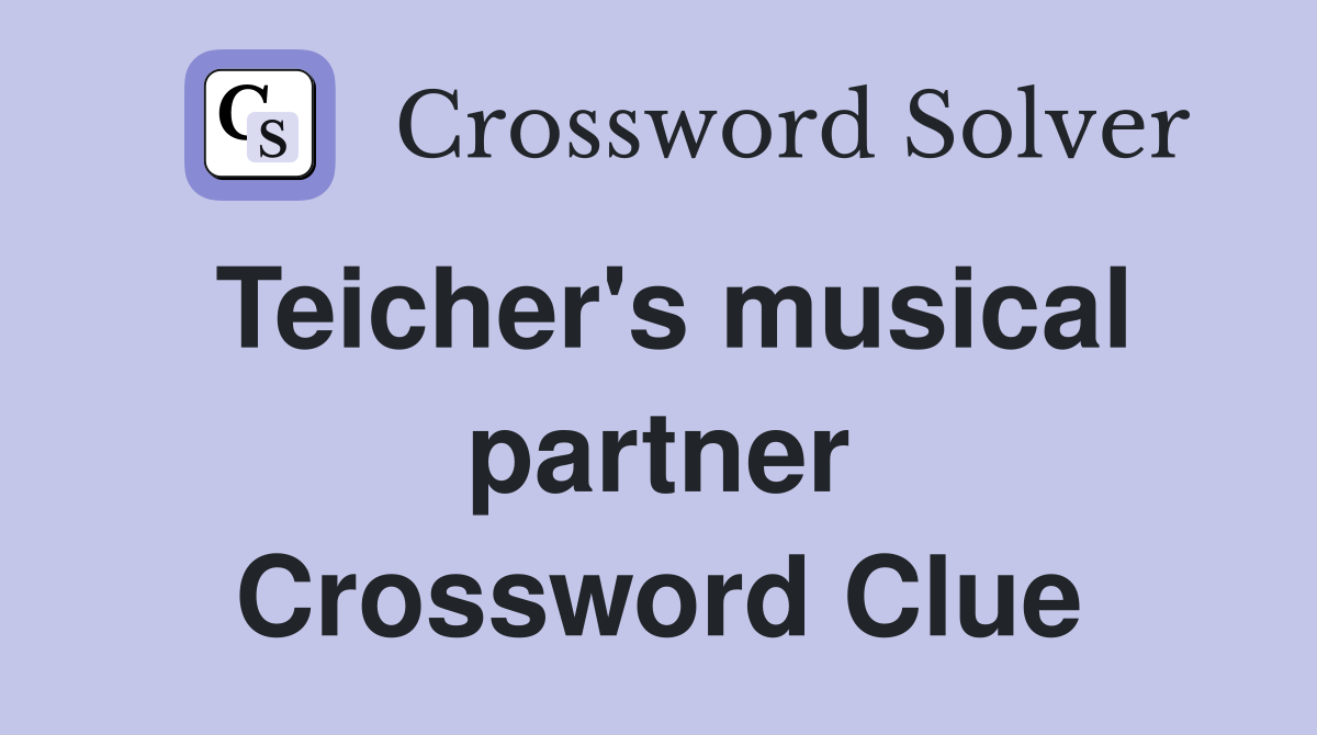 Teicher's musical partner Crossword Clue