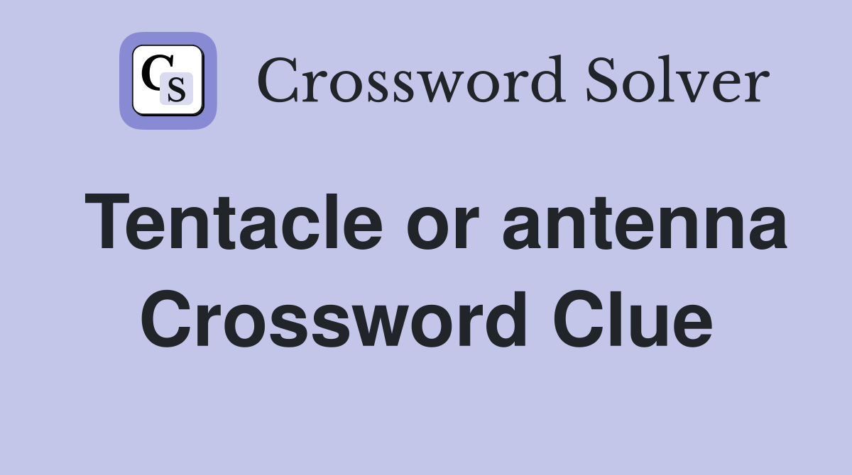 Tentacle or antenna Crossword Clue