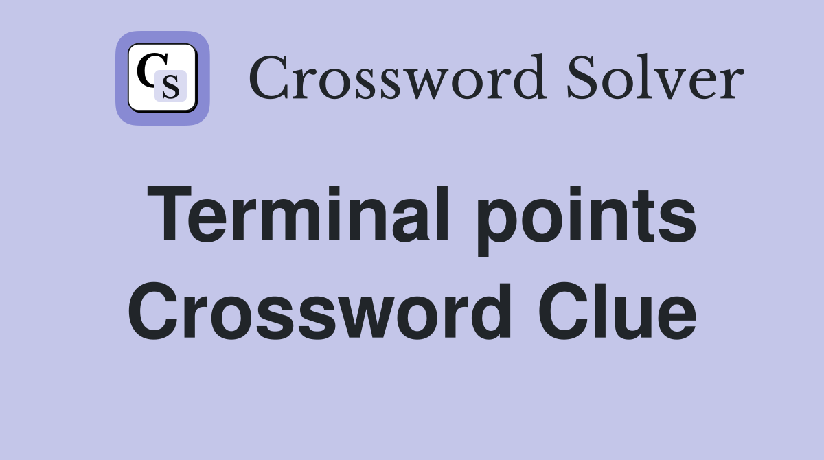 Terminal points Crossword Clue