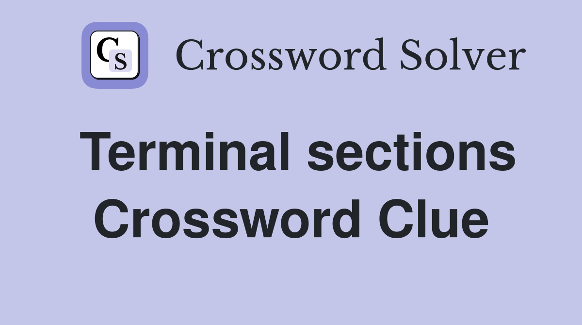 Terminal sections Crossword Clue