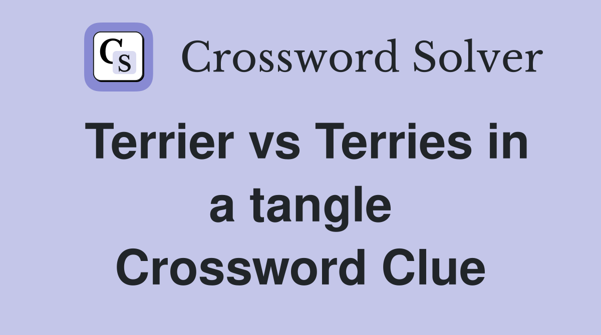 Terrier vs Terries in a tangle Crossword Clue