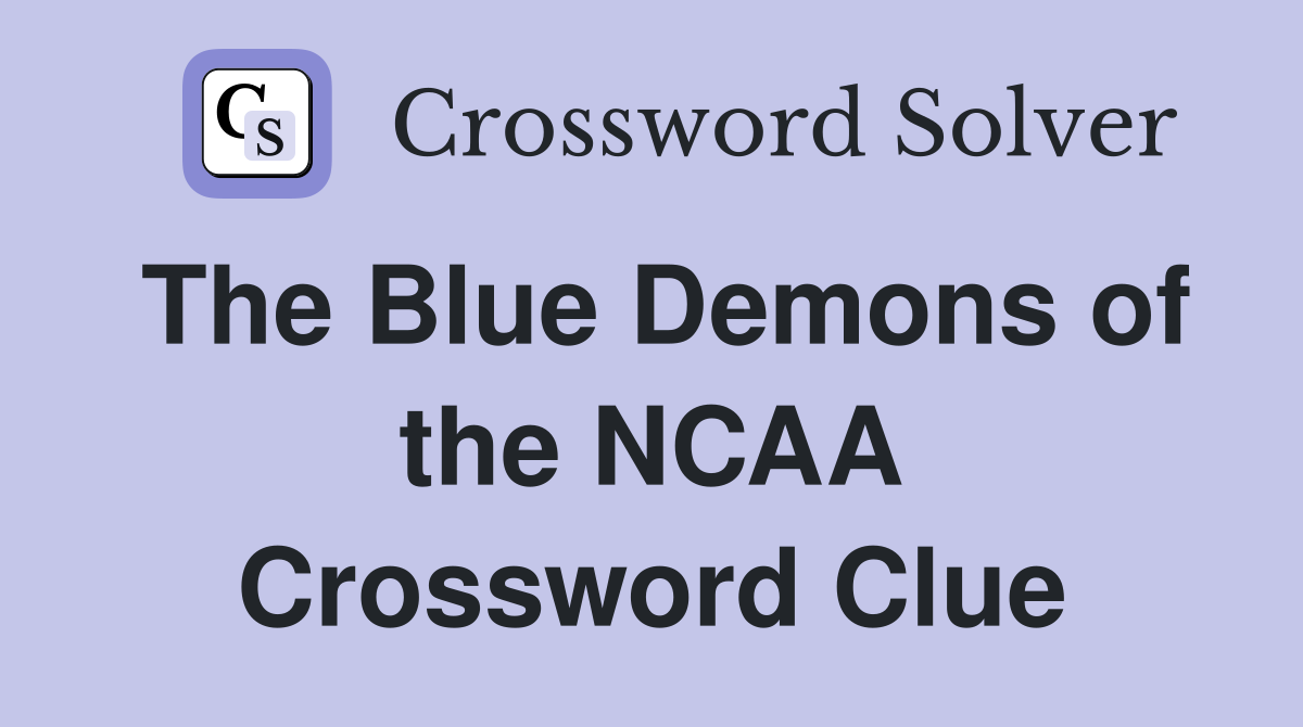 The Blue Demons of the NCAA Crossword Clue
