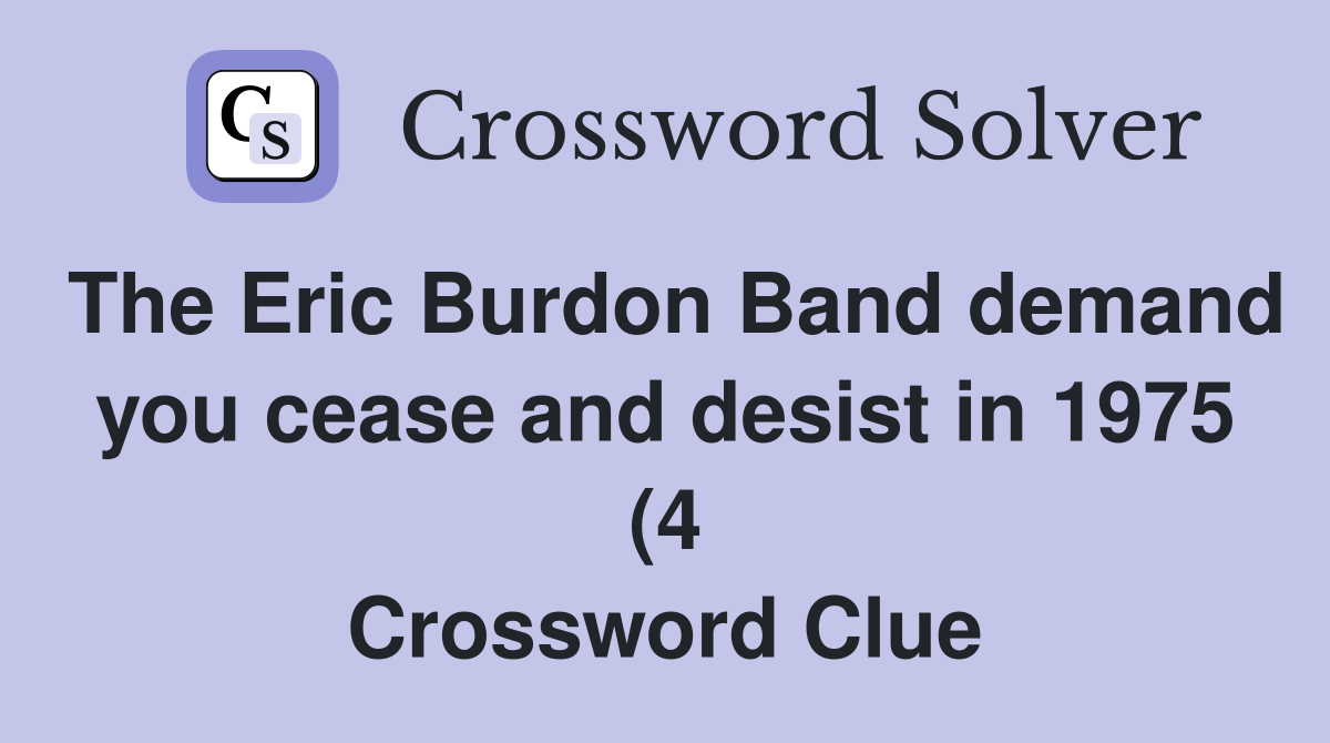The Eric Burdon Band demand you cease and desist in 1975 (4 The Eric Burdon Band demand you cease and desist in 1975 (4