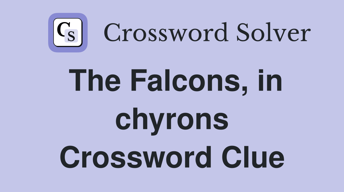 The Falcons, in chyrons Crossword Clue