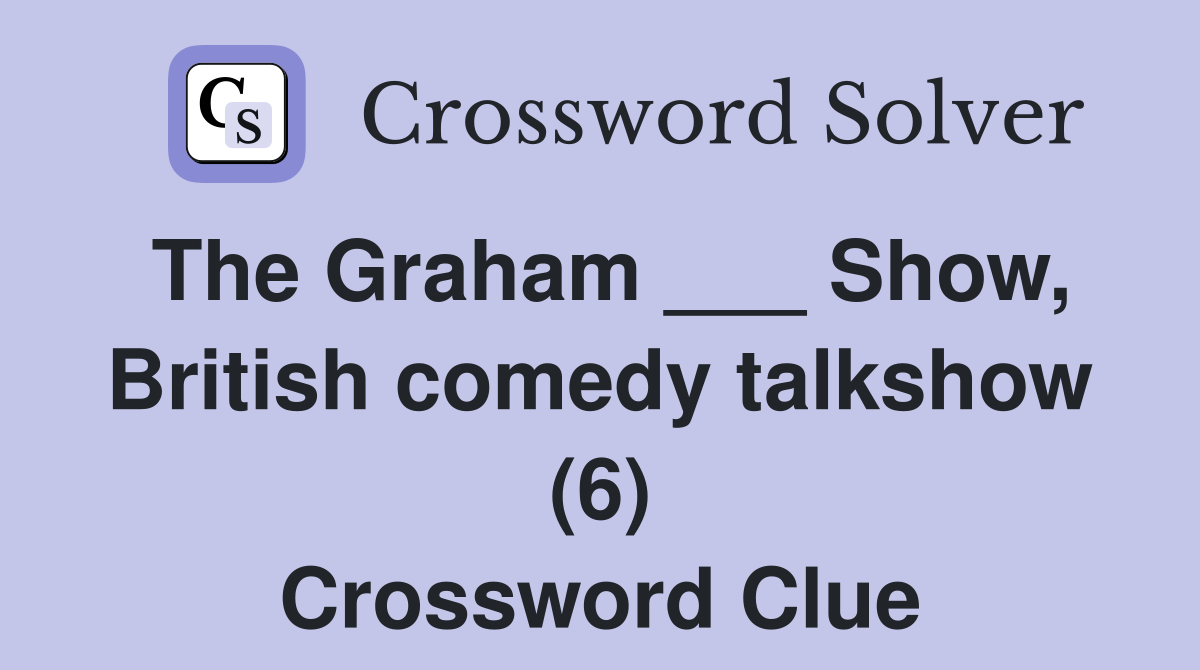 The Graham ___ Show, British comedy talkshow (6) Crossword Clue