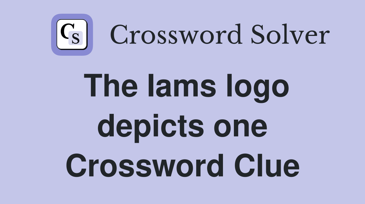 The Iams logo depicts one Crossword Clue