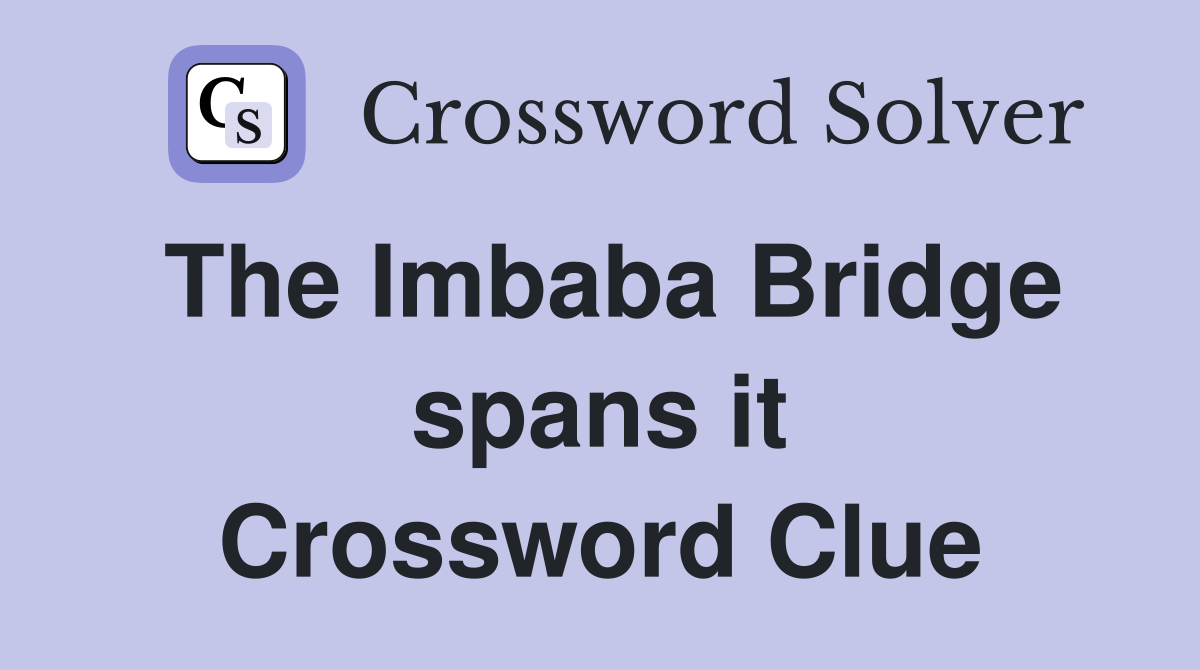 The Imbaba Bridge spans it Crossword Clue