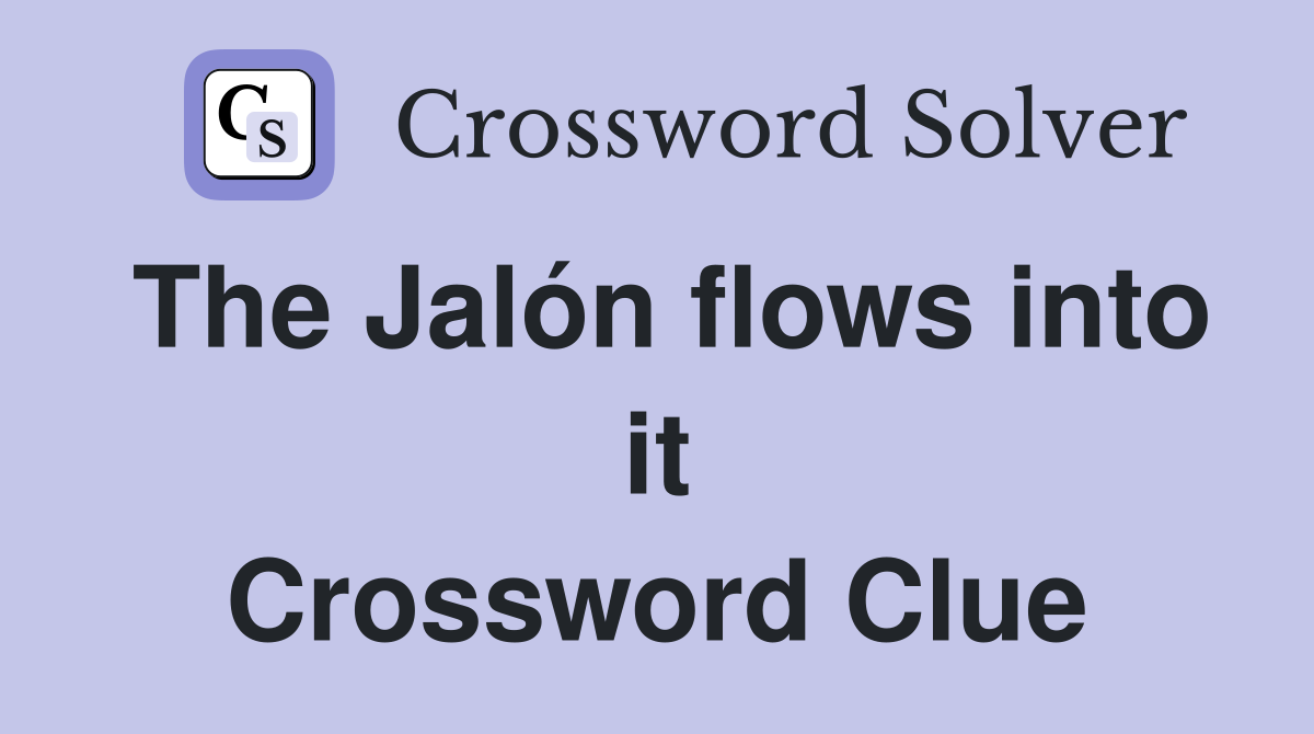 The Jalón flows into it Crossword Clue