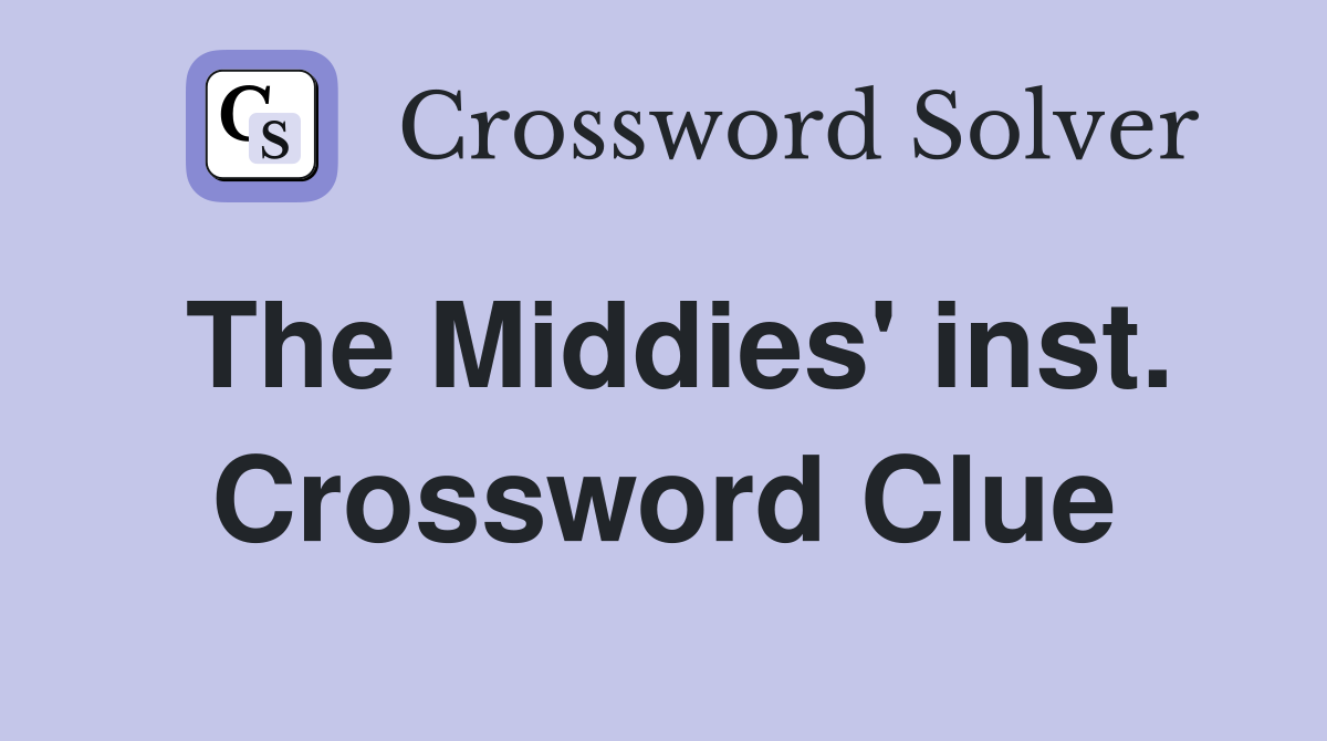 The Middies' inst. Crossword Clue